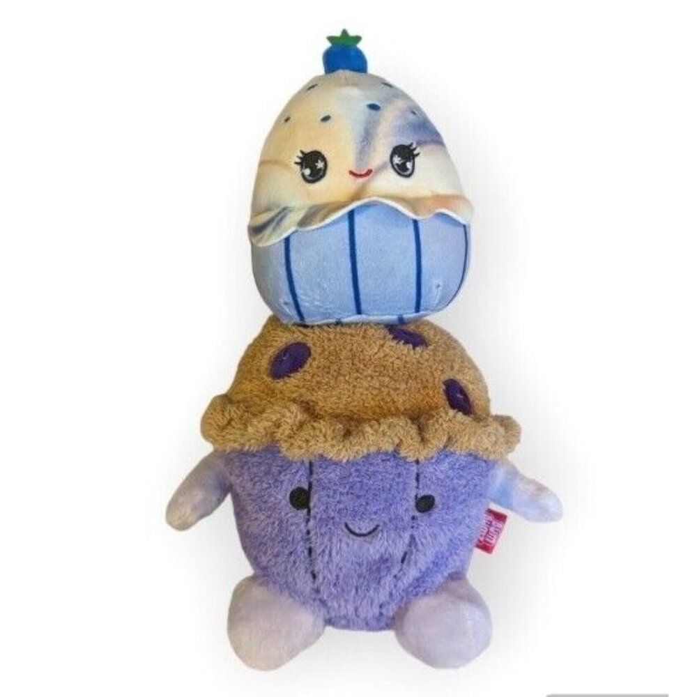 2 Blueberry Muffin Plush Squishmallows BumBumz Lot Toy Food Bakery Stuffed Scent